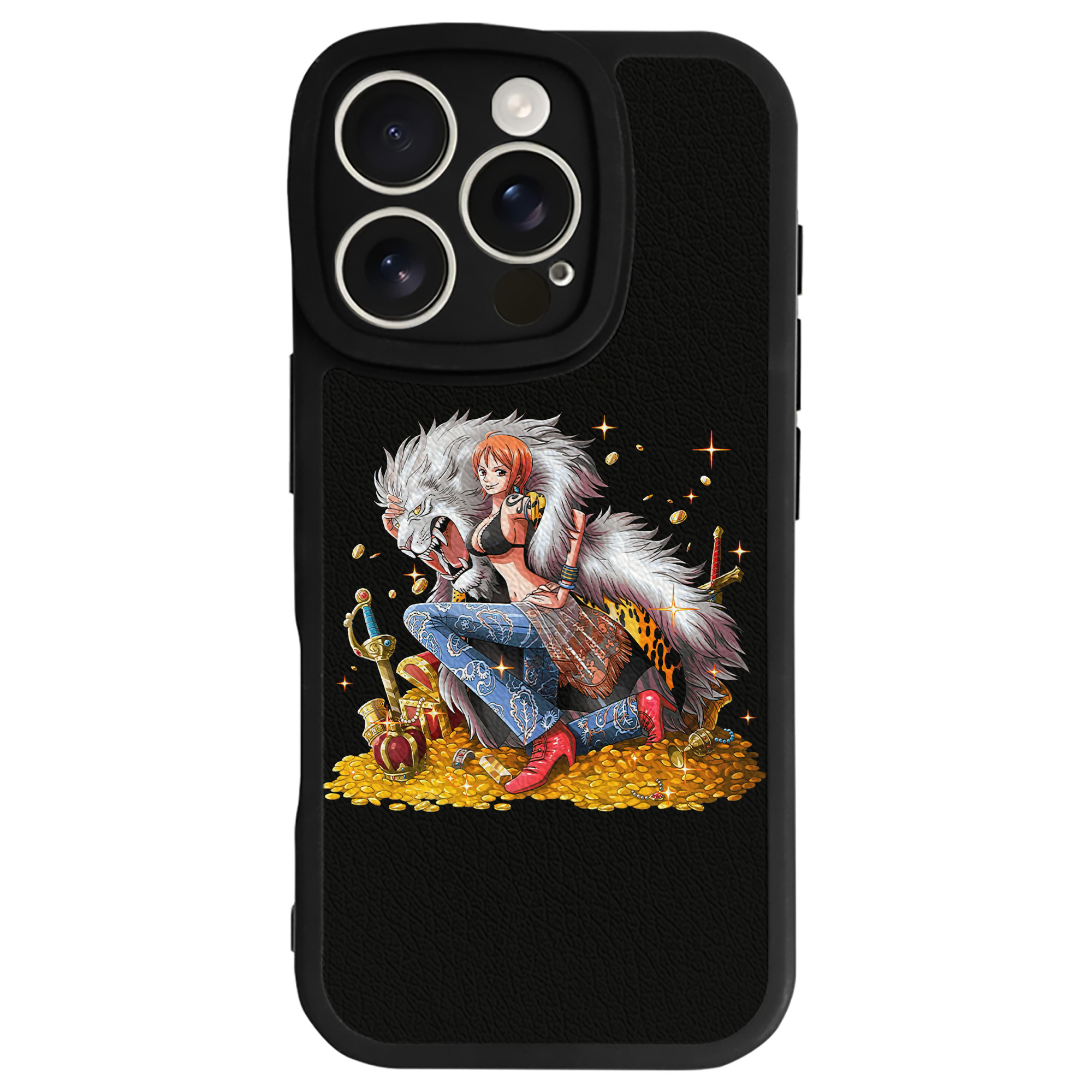 （画像用） ワンピース ナミ ONE PIECE Nami 【iPhone 16シリーズ対応】シリコンスマホケース（レザー調） 材質：シリコン